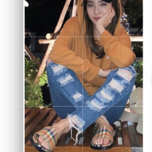 Burberry Women's Rainbow Vintage Check Slide Woman US 6-6.5 /23.5 cm⭐️⭐️⭐️⭐️ - Picture 8 of 17